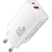 Wall charger USB-C+USB-A 65W Essager GaN (white)