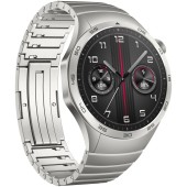 Watch GT 4, Ecran 1.43, 46mm, Bluetooth, Bratara Metalica Stainless Steel, Waterproof 5 ATM (Argintiu)