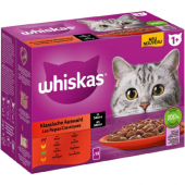 Whiskas Adult, hrana umeda pentru pisici, plic selectii clasice, 12x85 gr